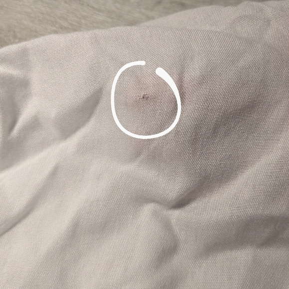 White Sheer Silky Embroidered Rainbow Pom Pom Buttoned V-Neck Tunic Blouse - Picture 8 of 9